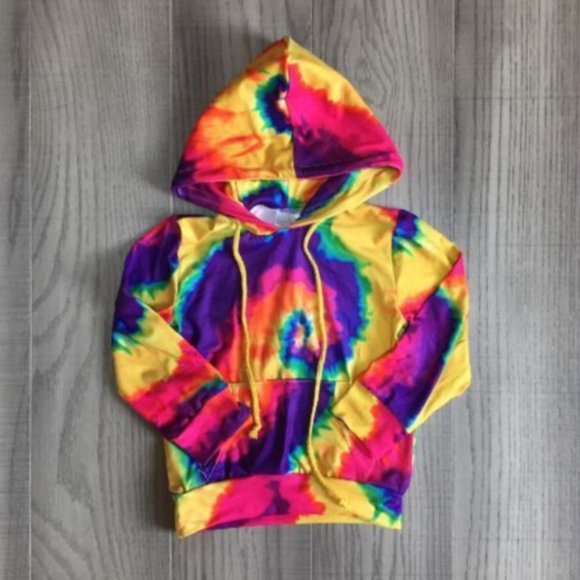 Other - Tie Dye Girls Hooded Hoodie Long Sleeve Shirt